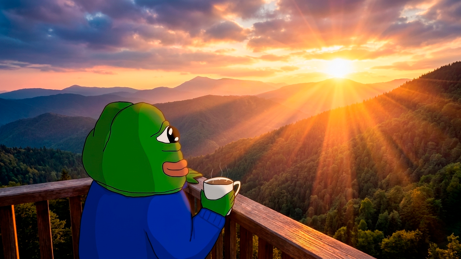 Golden sunset silhouette